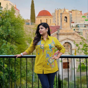 Mustard Bloom Designer Kurti