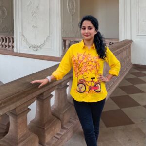 Golden Bloom Casual Kurti