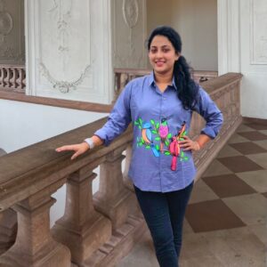 Indigo Floral Fusion Kurti