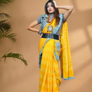 Yellow Ethnic Designer Saree