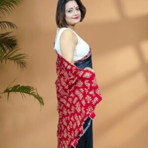 Red Floral Stylish Saree