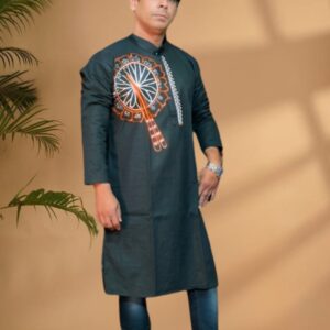 Black Royal Embroidery Kurta